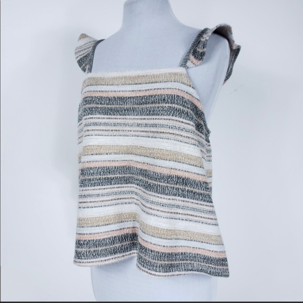 Madewell Thread & Texture Ruffle Strap Tank
